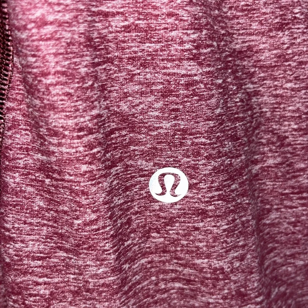 Lululemon Make A Move Long Sleeve Heathered Red Grape Rulu Size 6 - Picture 5 of 5